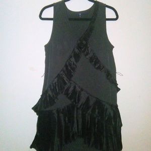 GAP Little Black Dress: Vneck Asymmetrical Ribbon